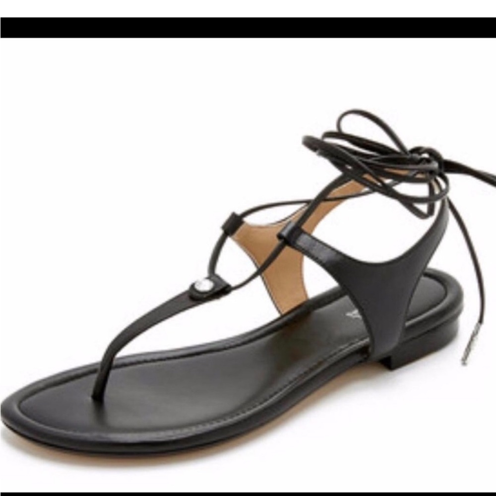 MichaelKors black flat sandals size 8M
